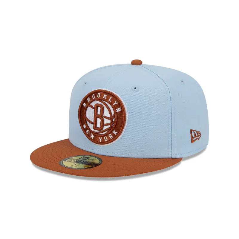 Brooklyn Nets Color Pack Glacial Blue 59FIFTY Fitted Hat sold by New Era