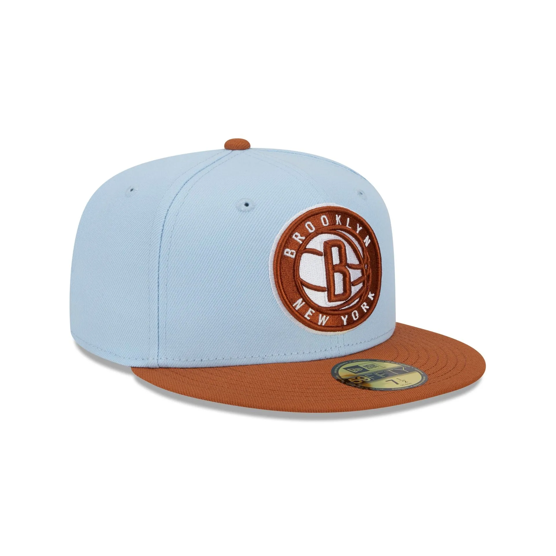 Brooklyn Nets Color Pack Glacial Blue 59FIFTY Fitted Hat sold by New Era product image thumbnail 3