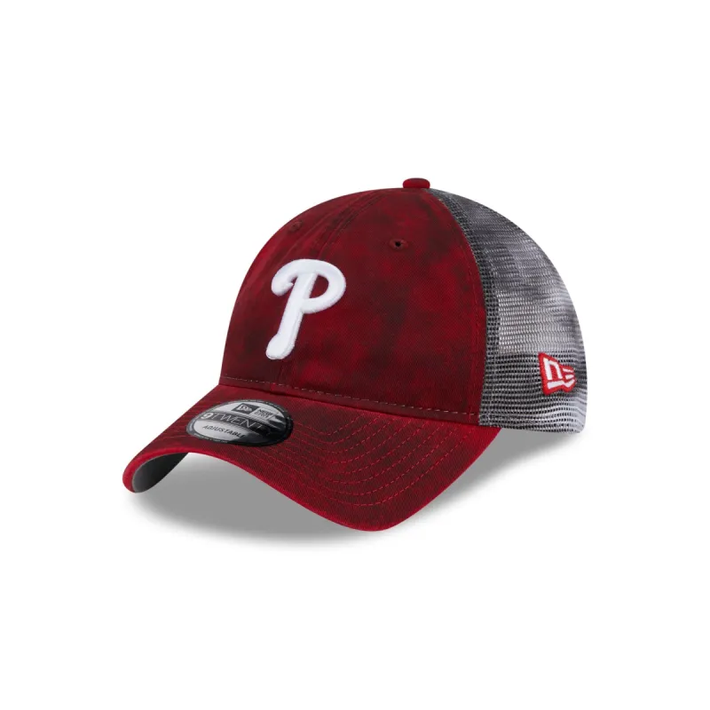Philadelphia Phillies Slick 9TWENTY Trucker Hat sold by New Era