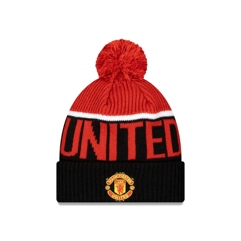 Manchester United Sport Black Pom Knit Hat sold by New Era