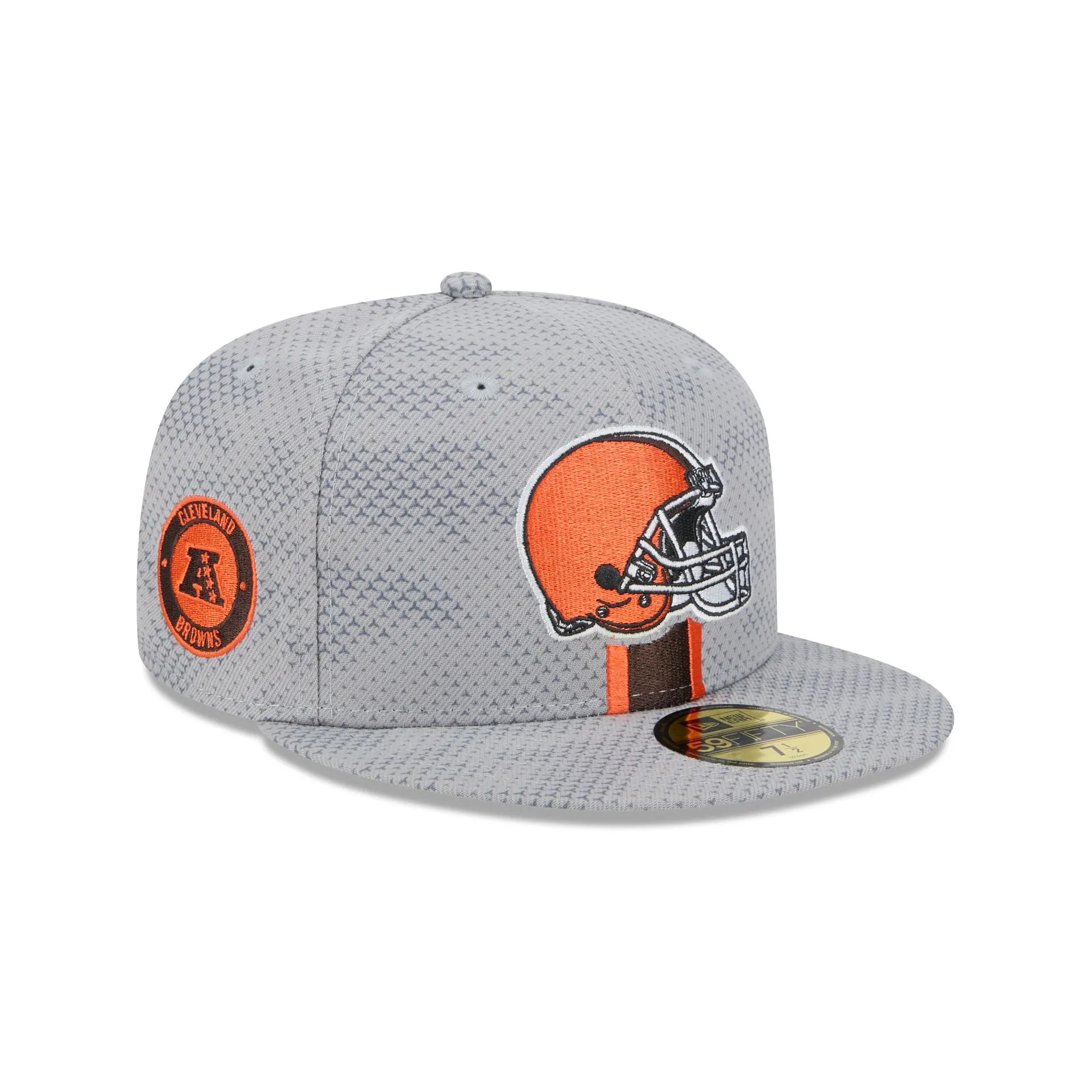 Cleveland Browns 2024 Sideline Gray 59FIFTY Fitted Hat sold by New Era