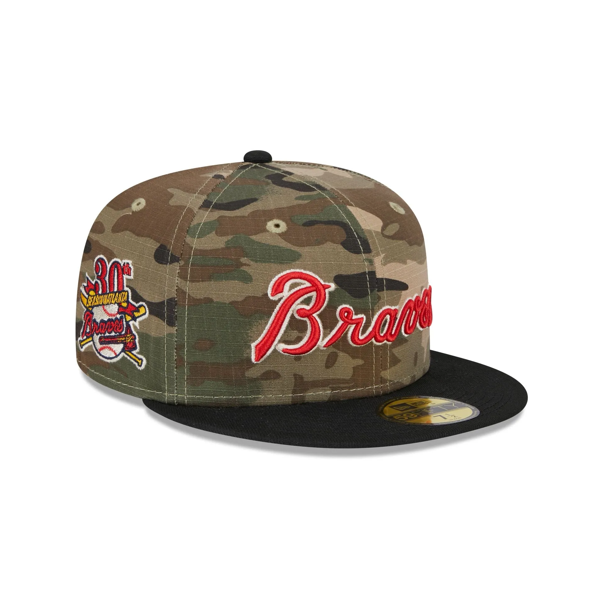 Atlanta Braves Camo Crown 59FIFTY Fitted Hat sold by New Era