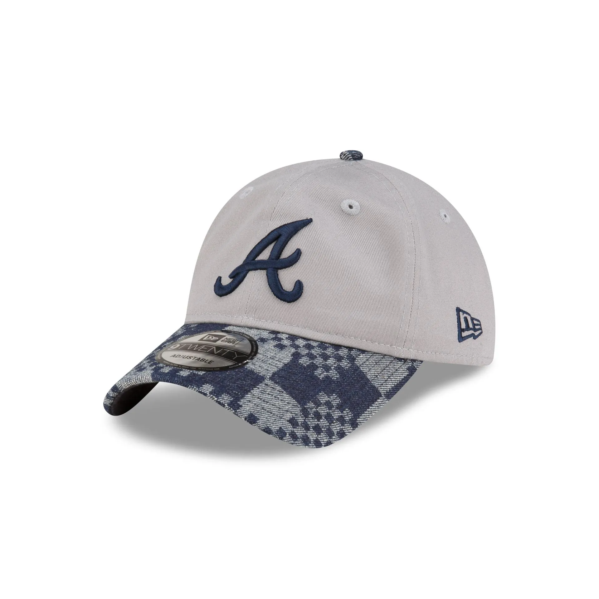 Atlanta Braves Pattern Denim 9TWENTY Adjustable Hat sold by New Era