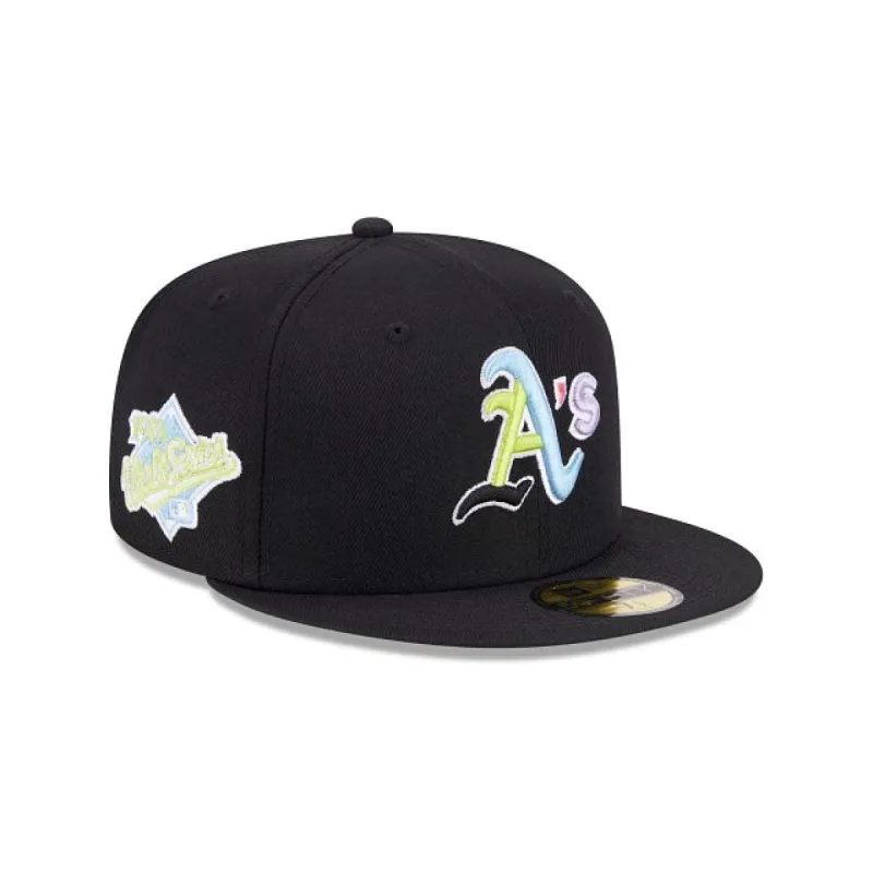 Oakland Athletics Color Pack Black 59FIFTY Fitted Hat sold by New Era