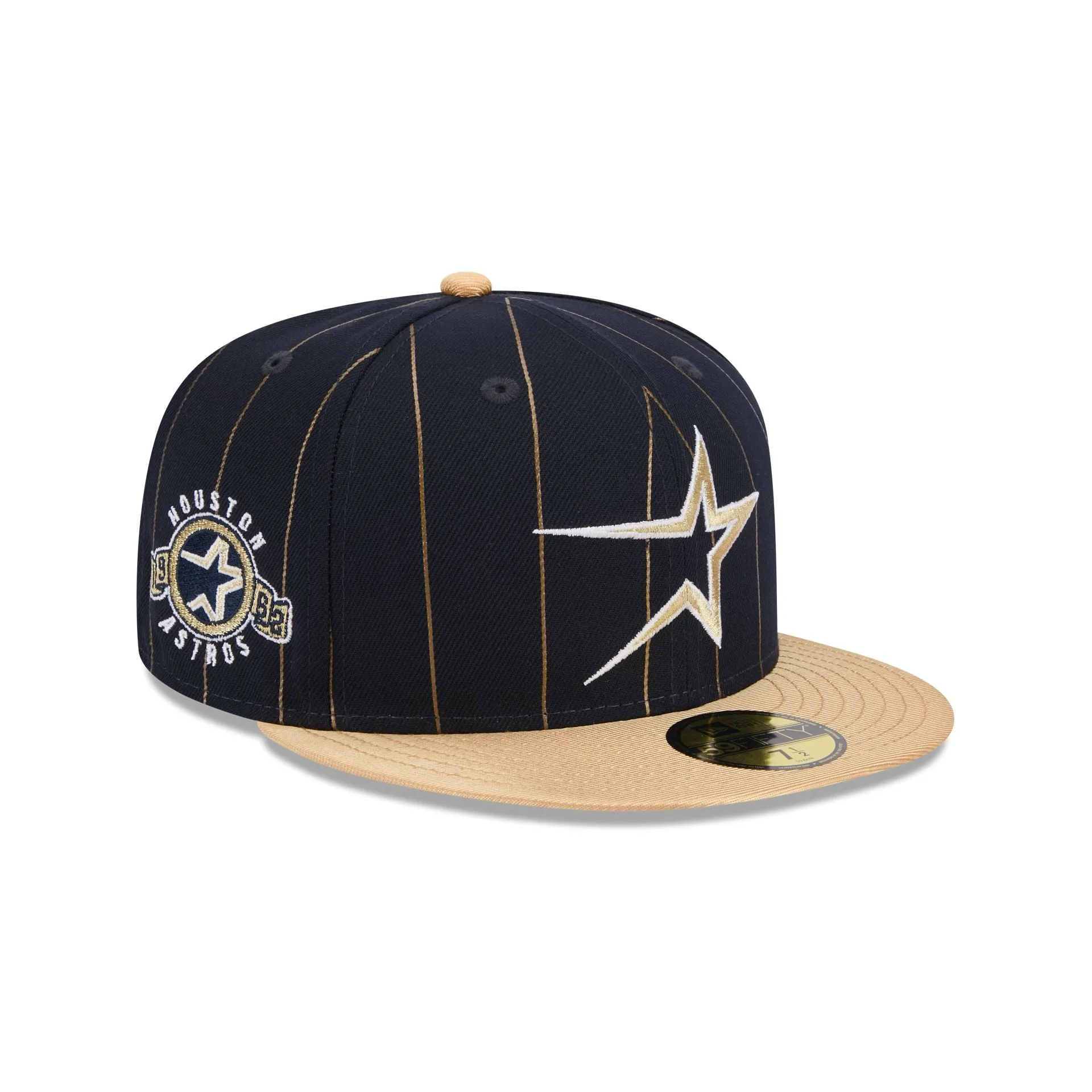 Houston Astros Throwback Pinstripe 59FIFTY Fitted Hat sold by New Era