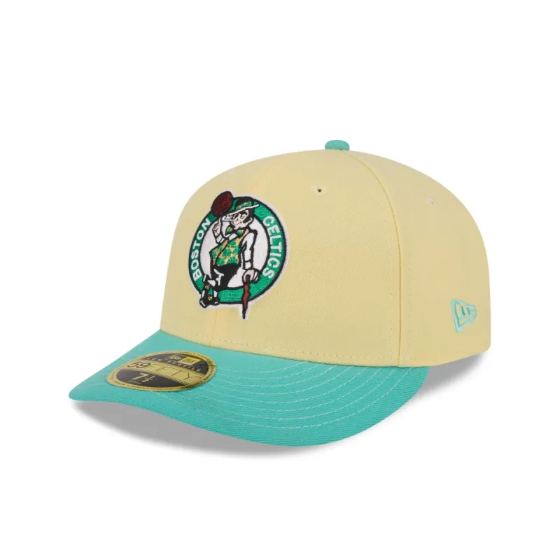Boston Celtics Soft Yellow Low Profile 59FIFTY Fitted Hat sold by New Era