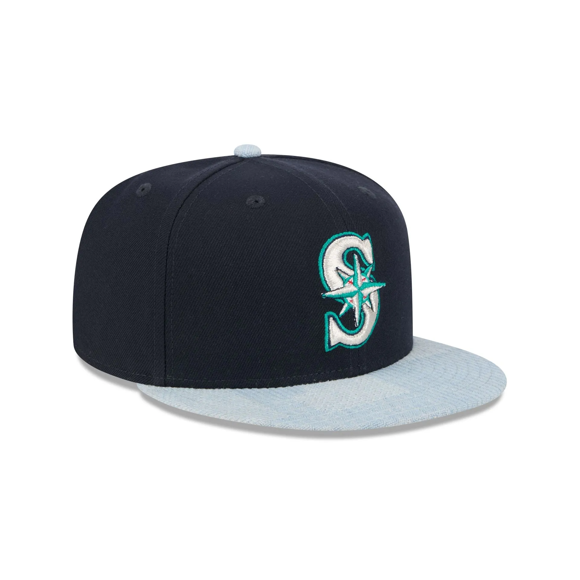 Seattle Mariners Patch Denim 59FIFTY Fitted Hat sold by New Era product image thumbnail 3