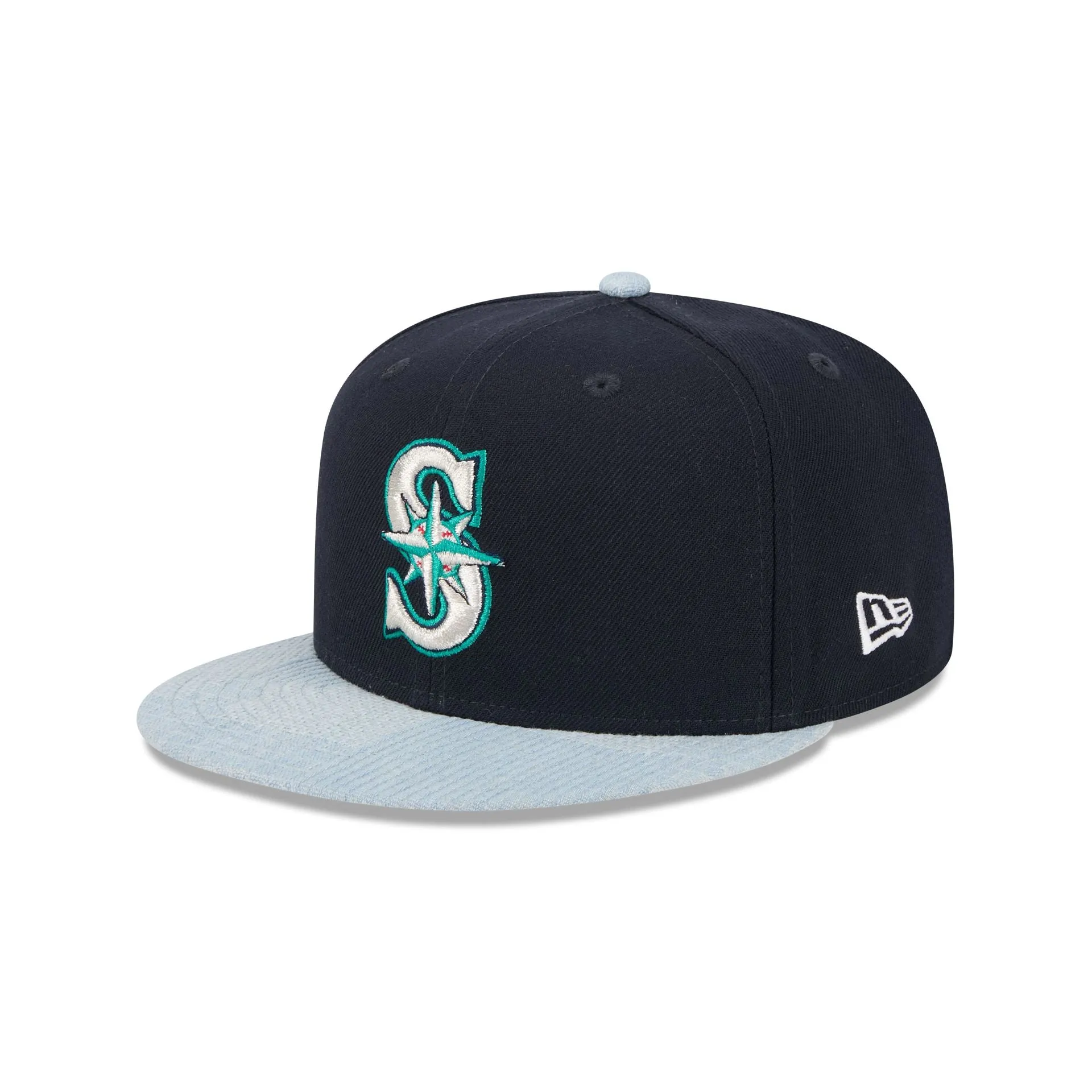 Seattle Mariners Patch Denim 59FIFTY Fitted Hat sold by New Era