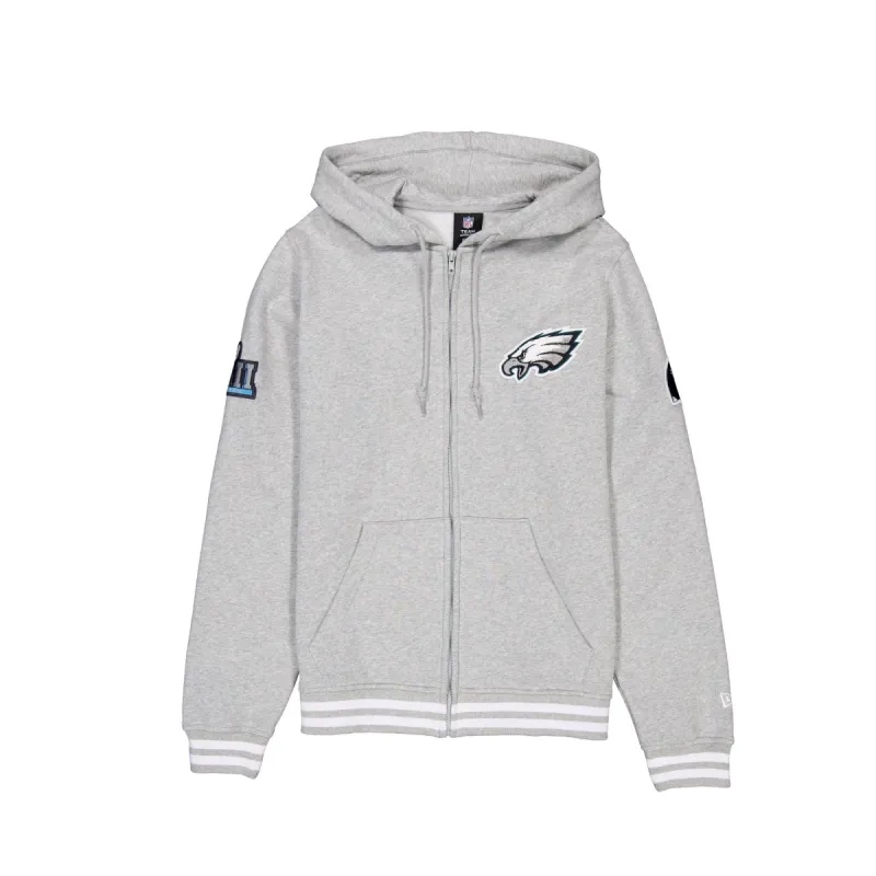 Philadelphia Eagles Gray Logo Select Full-Zip Hoodie sold by New Era