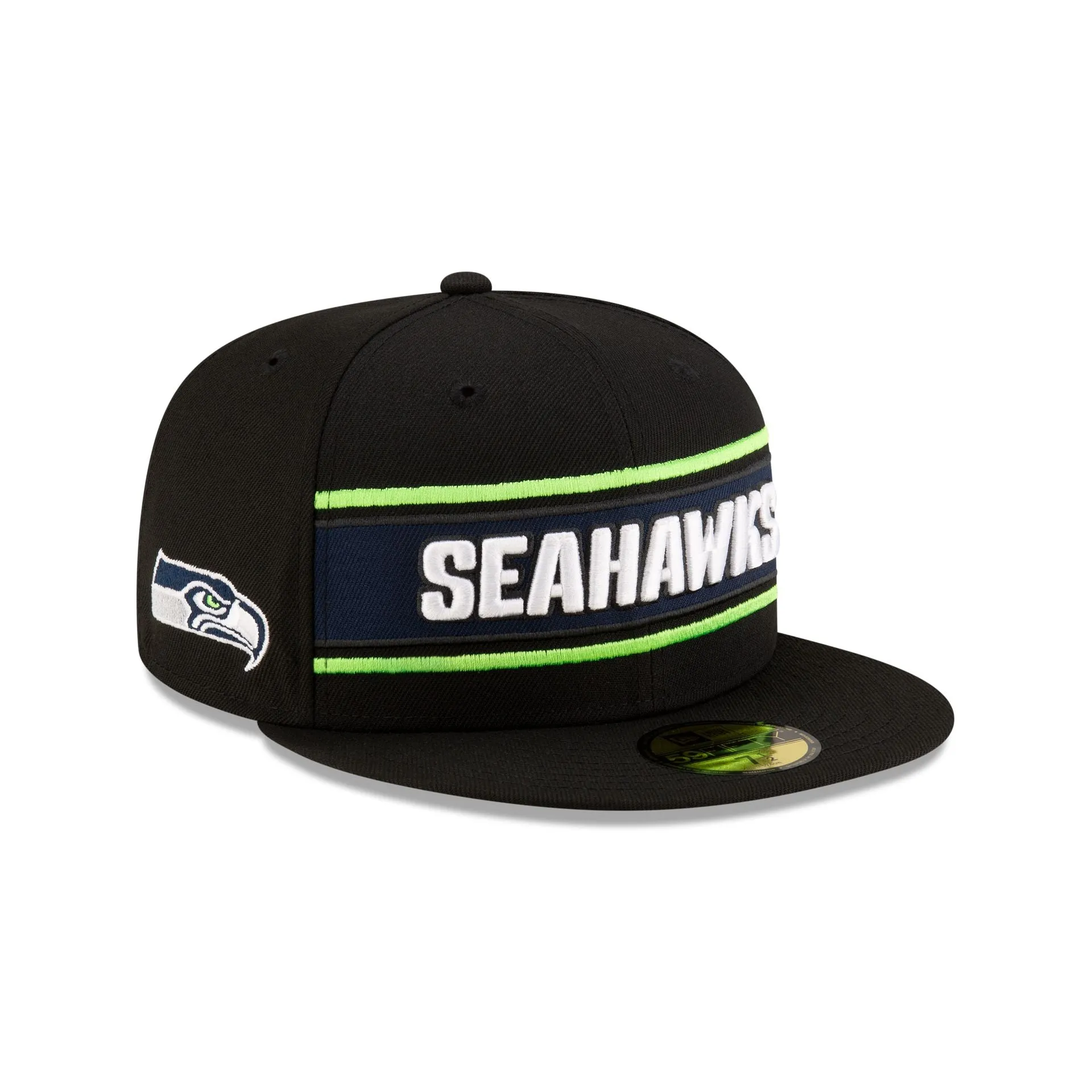 Seattle Seahawks 2024 Sideline Black 59FIFTY Fitted Hat sold by New Era