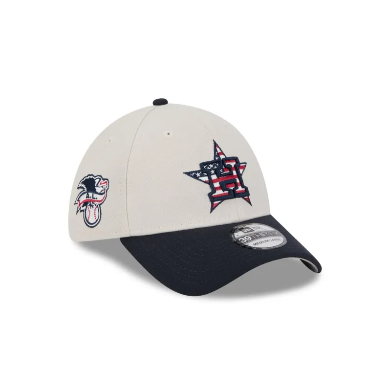 Houston Astros Independence Day 2024 39THIRTY Stretch Fit Hat sold by New Era