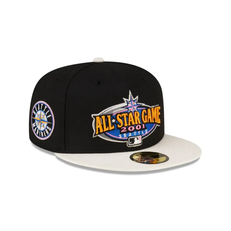 Just Caps Black Crown Seattle Mariners 59FIFTY Fitted Hat sold by New Era