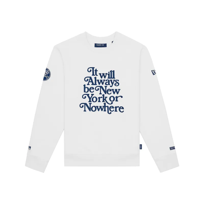 New York or Nowhere x New York Yankees Pinstripe White Crewneck sold by New Era
