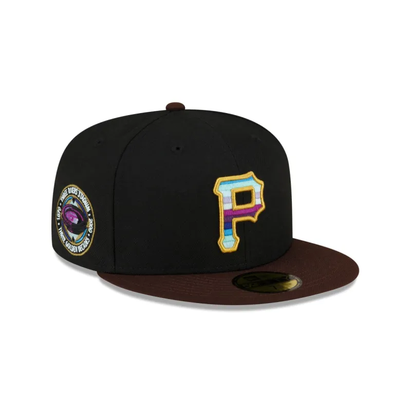 Just Caps Black Crown Pittsburgh Pirates 59FIFTY Fitted Hat sold by New Era