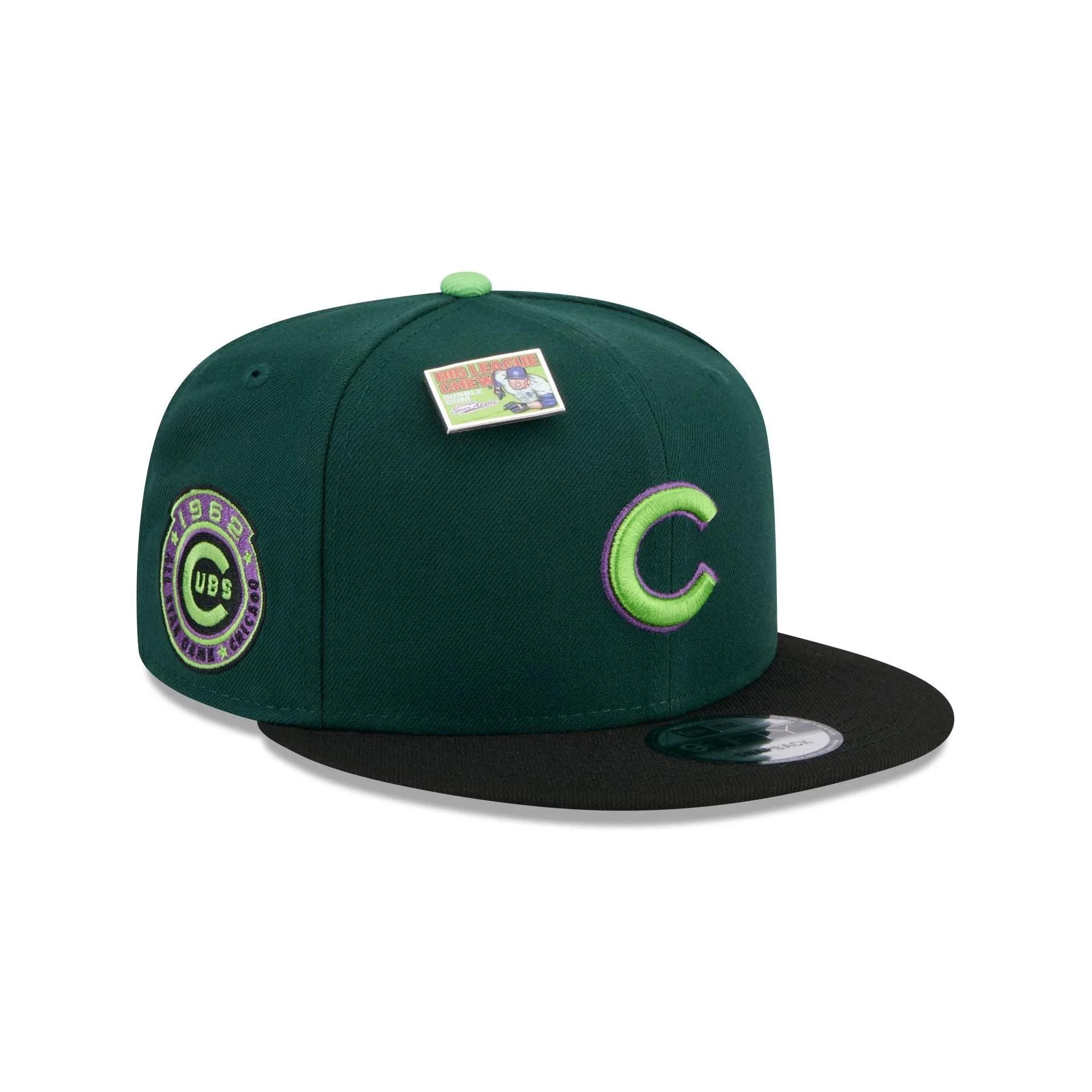Big League Chew X Chicago Cubs Sour Apple 9FIFTY Snapback Hat sold by New Era