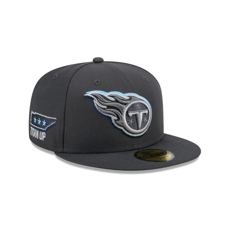 Tennessee Titans 2024 Draft Gray 59FIFTY Fitted Hat sold by New Era