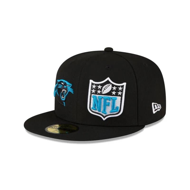 Carolina Panthers 2023 Sideline Black 59FIFTY Fitted Hat sold by New Era