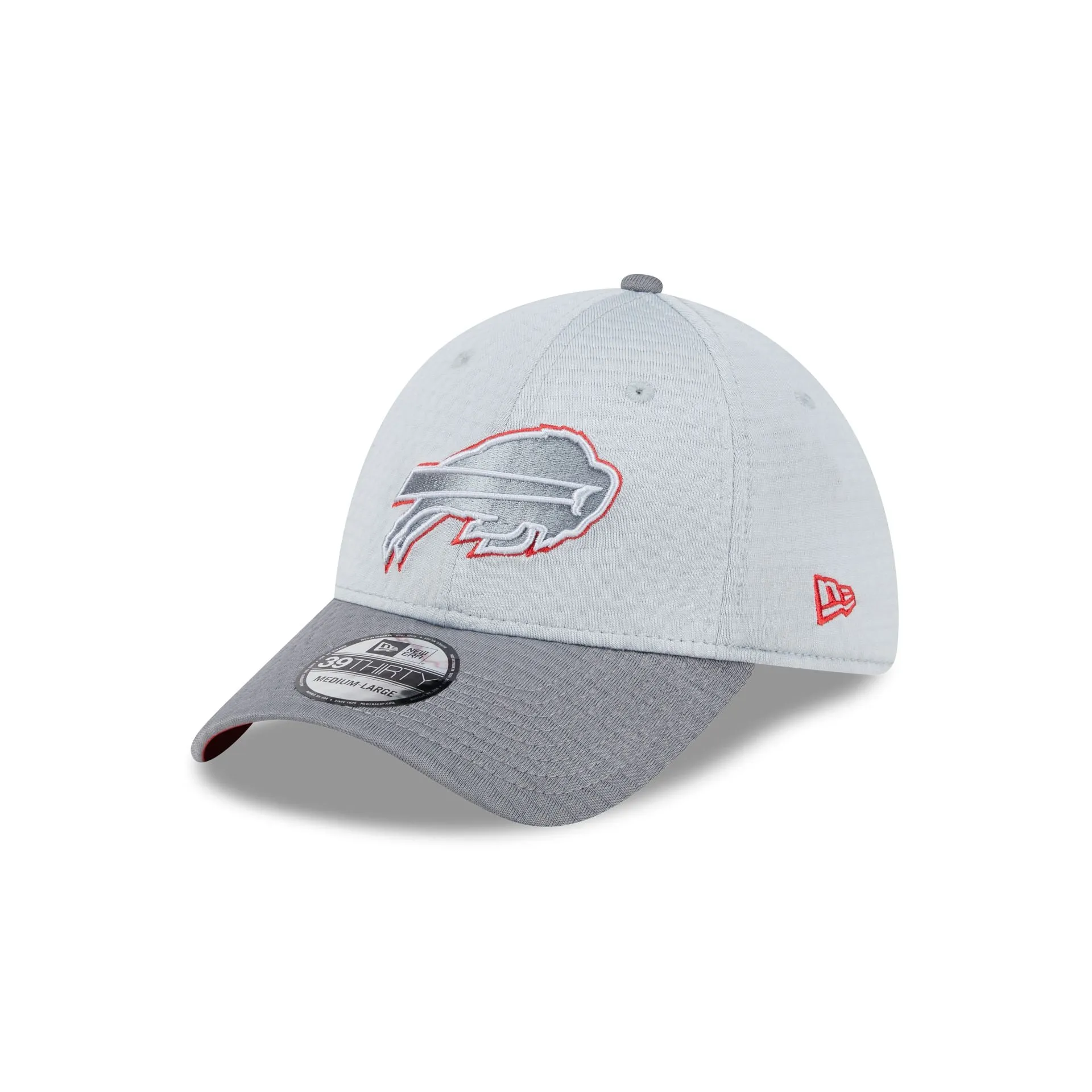 Buffalo Bills 2024 Training Gray 39THIRTY Stretch Fit Hat sold by New Era