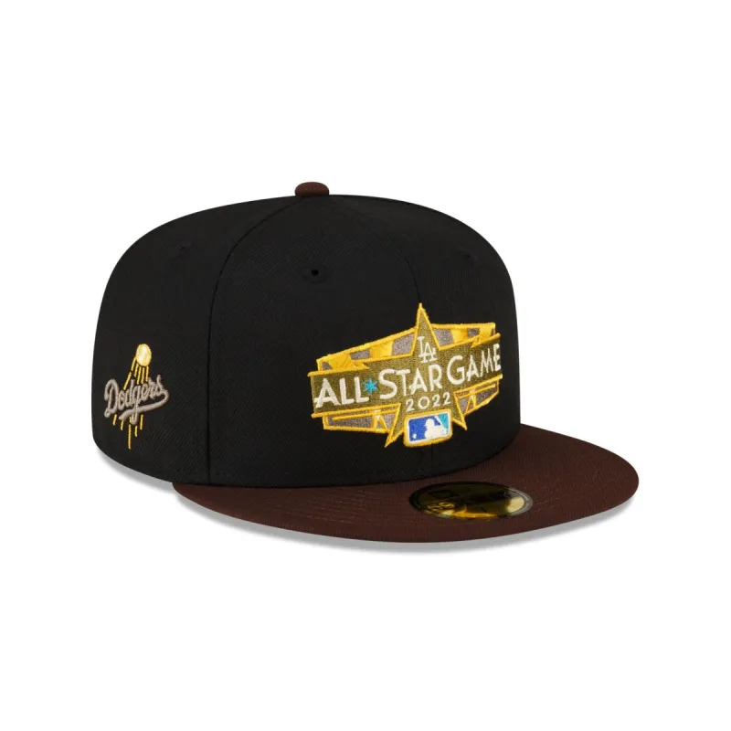 Just Caps Black Crown Los Angeles Dodgers 59FIFTY Fitted Hat sold by New Era
