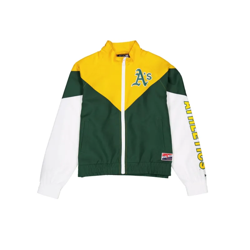 Oakland Athletics Throwback Women's Windbreaker sold by New Era