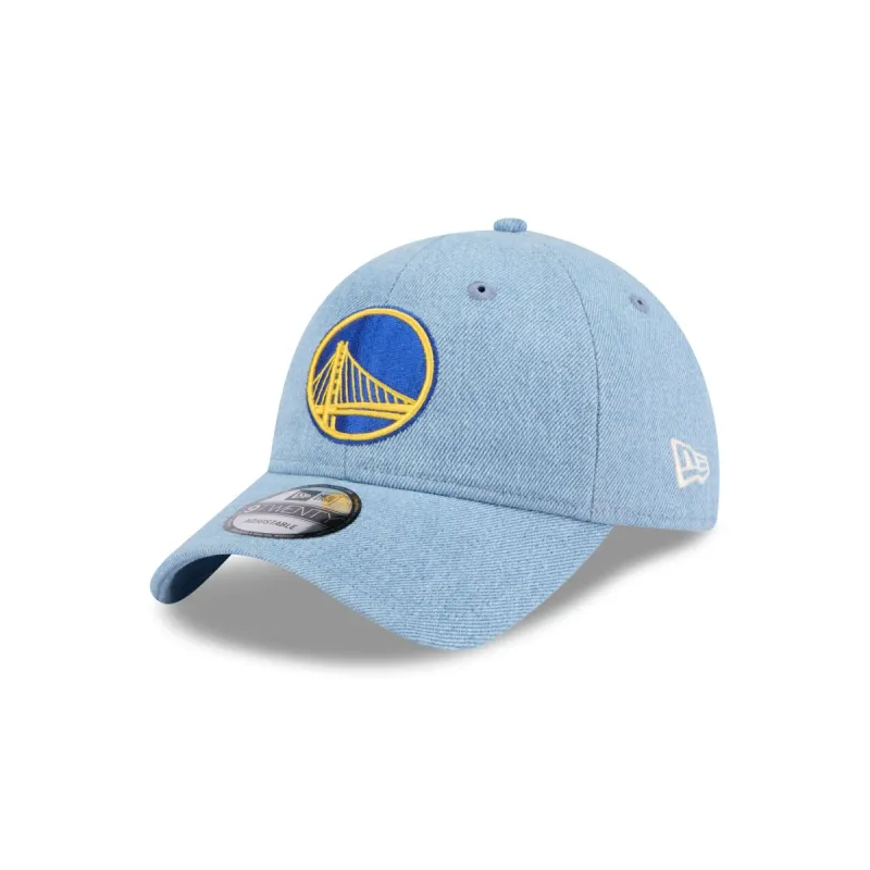 Golden State Warriors Washed Denim 9TWENTY Adjustable Hat sold by New Era