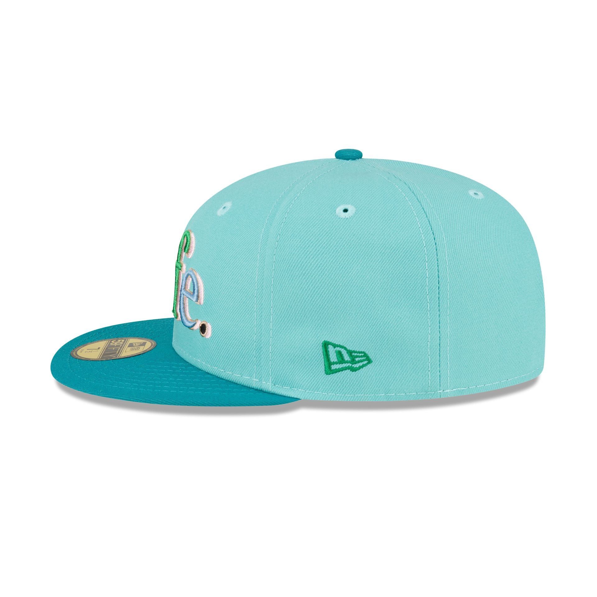 Cafe X New Era Teal 59FIFTY Fitted Hat sold by New Era product image thumbnail 4