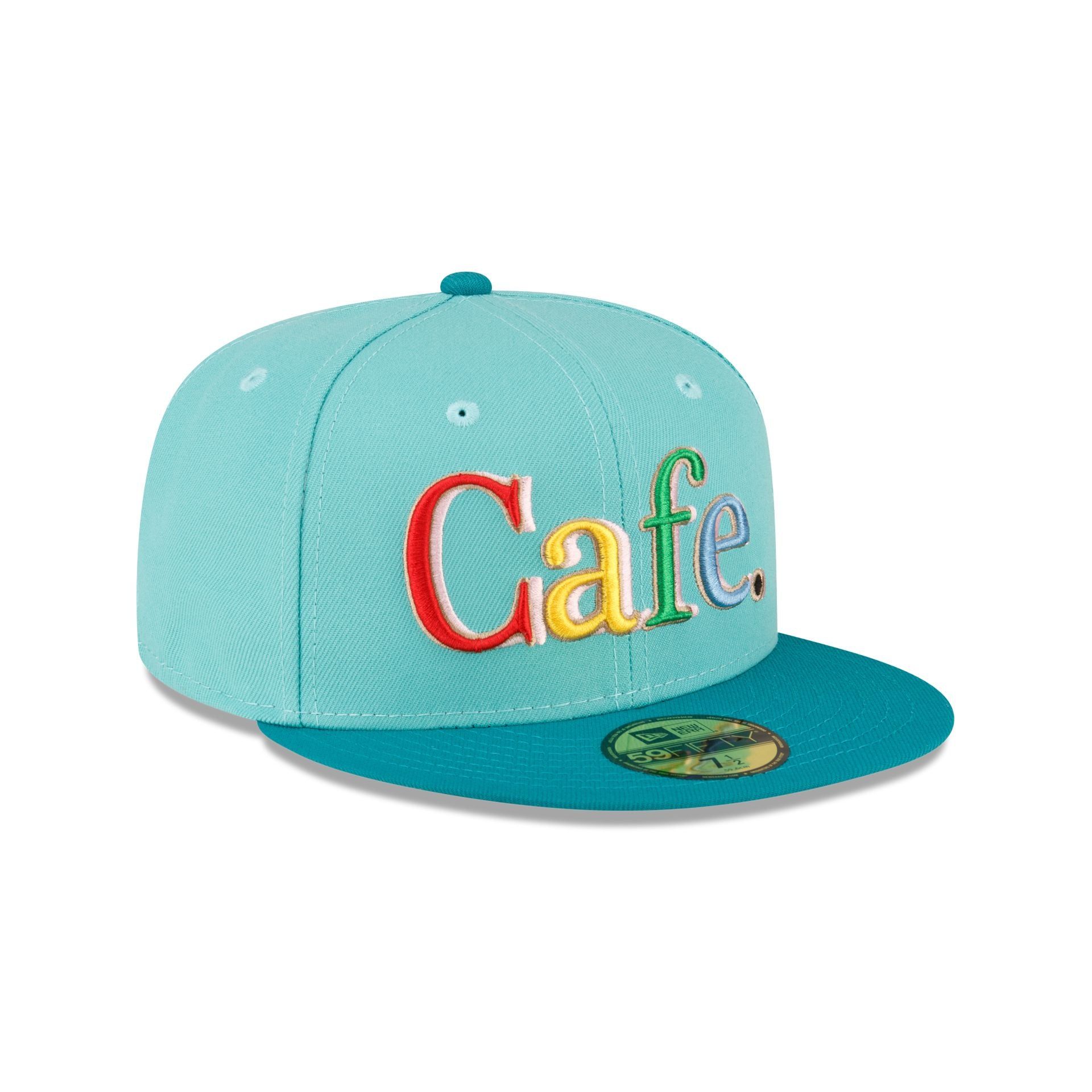Cafe X New Era Teal 59FIFTY Fitted Hat sold by New Era product image thumbnail 3
