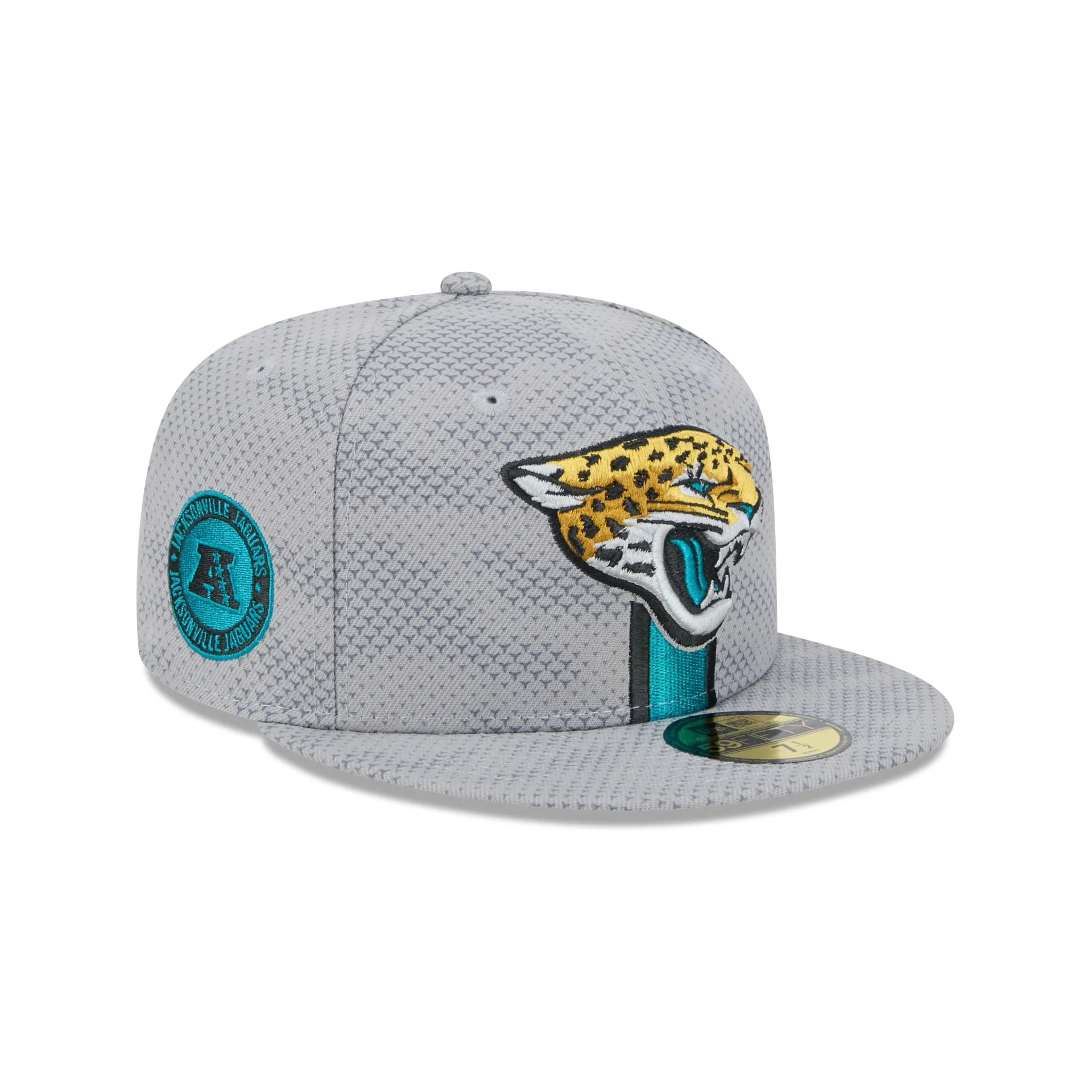 Jacksonville Jaguars 2024 Sideline Gray 59FIFTY Fitted Hat sold by New Era