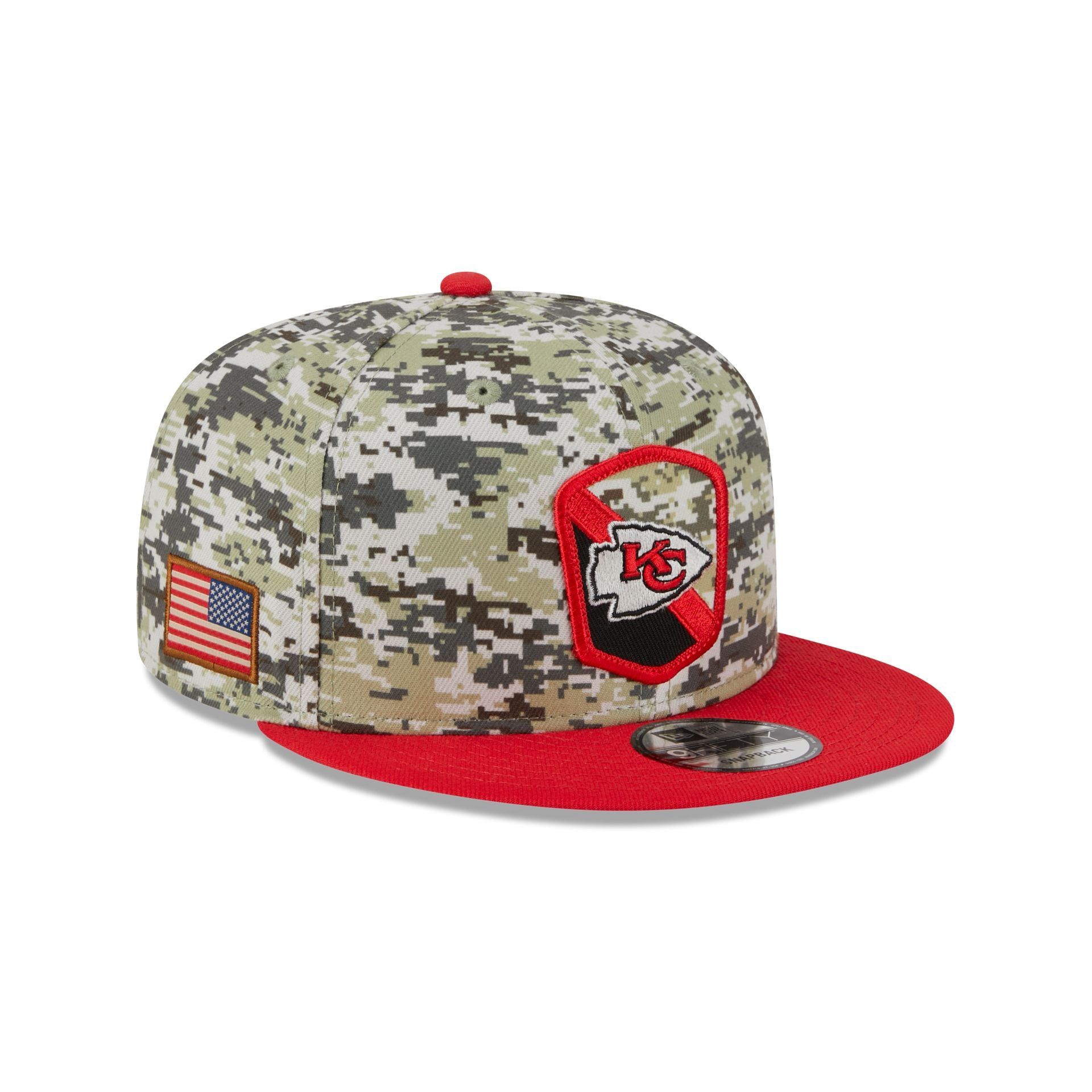 Kansas City Chiefs 2023 Salute to Service Camo 9FIFTY Snapback Hat sold by New Era