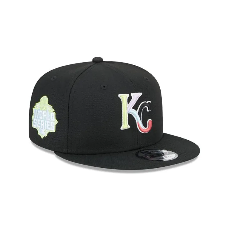 Kansas City Royals Color Pack Black 9FIFTY Snapback Hat sold by New Era