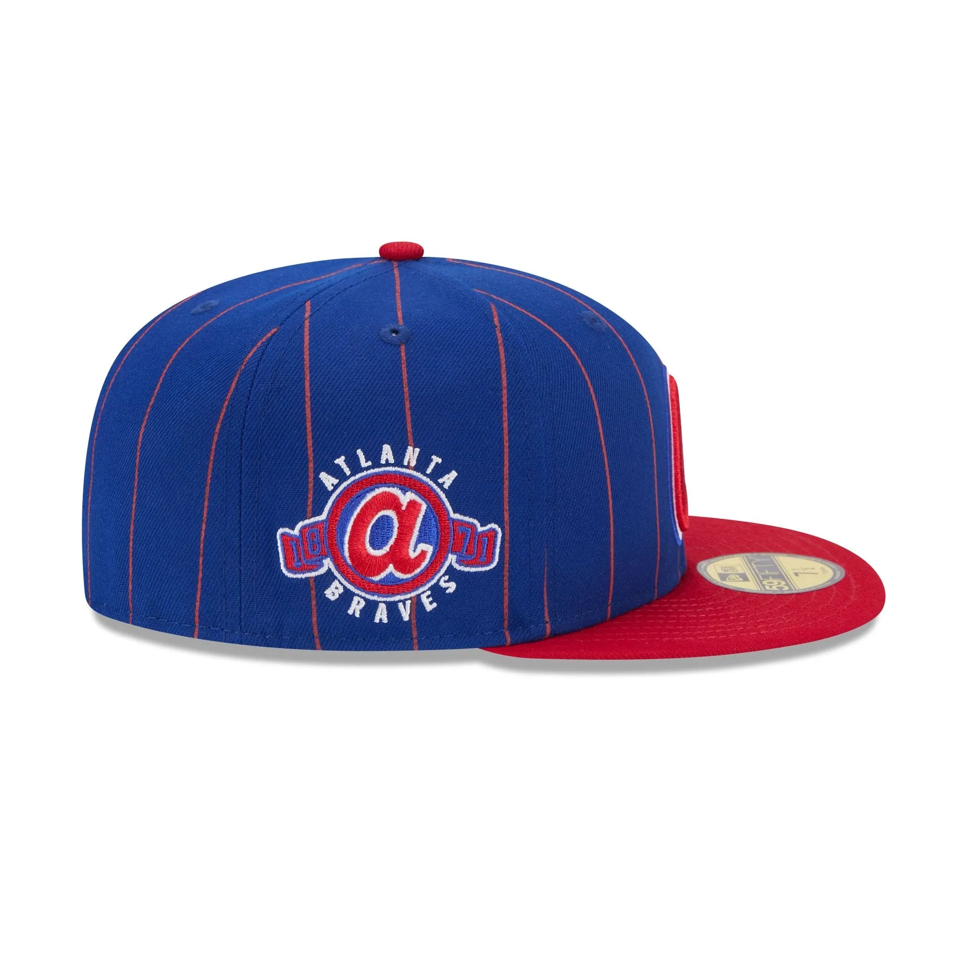 Atlanta Braves Throwback Pinstripe 59FIFTY Fitted Hat sold by New Era product image thumbnail 4