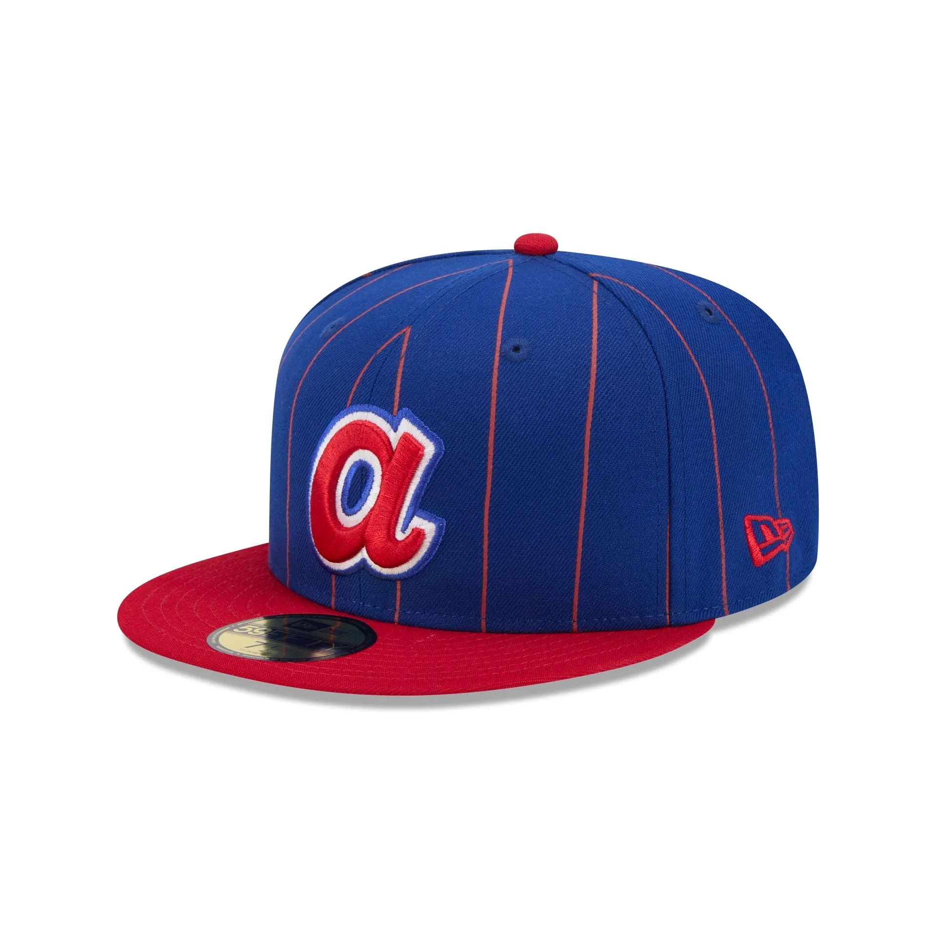 Atlanta Braves Throwback Pinstripe 59FIFTY Fitted Hat sold by New Era product image thumbnail 3