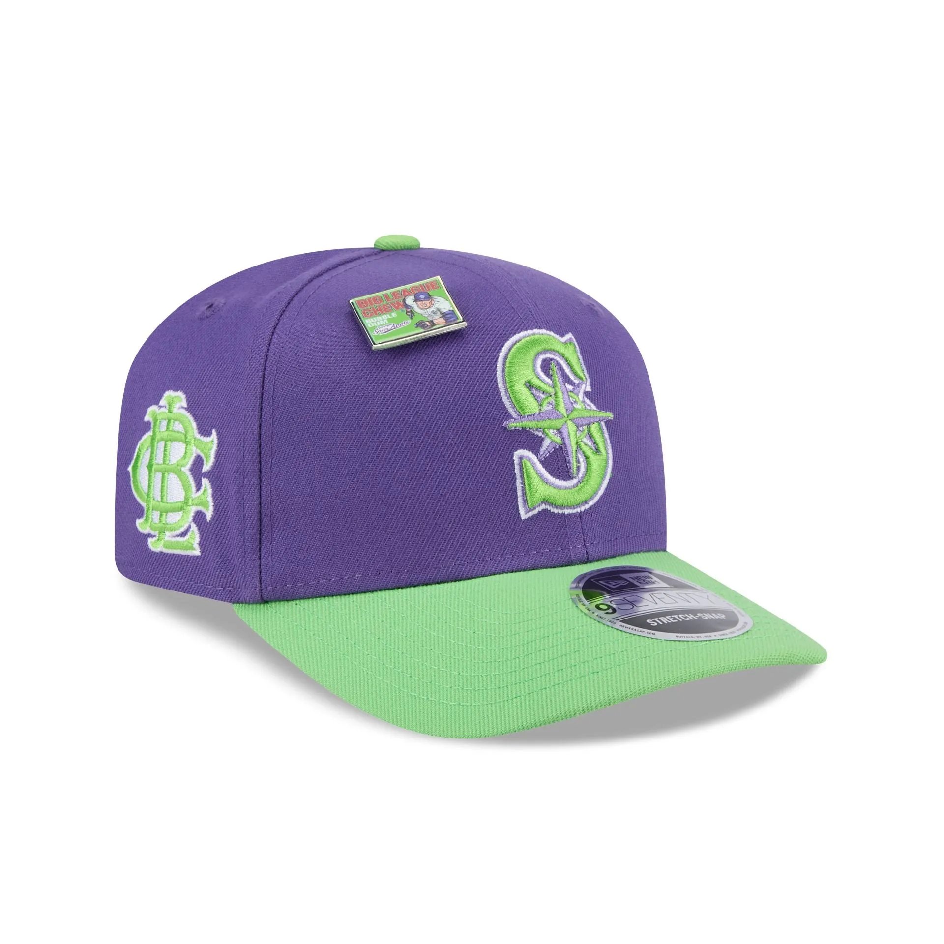 Big League Chew X Seattle Mariners Swingin' Sour Apple 9SEVENTY Stretch-Snap Hat sold by New Era