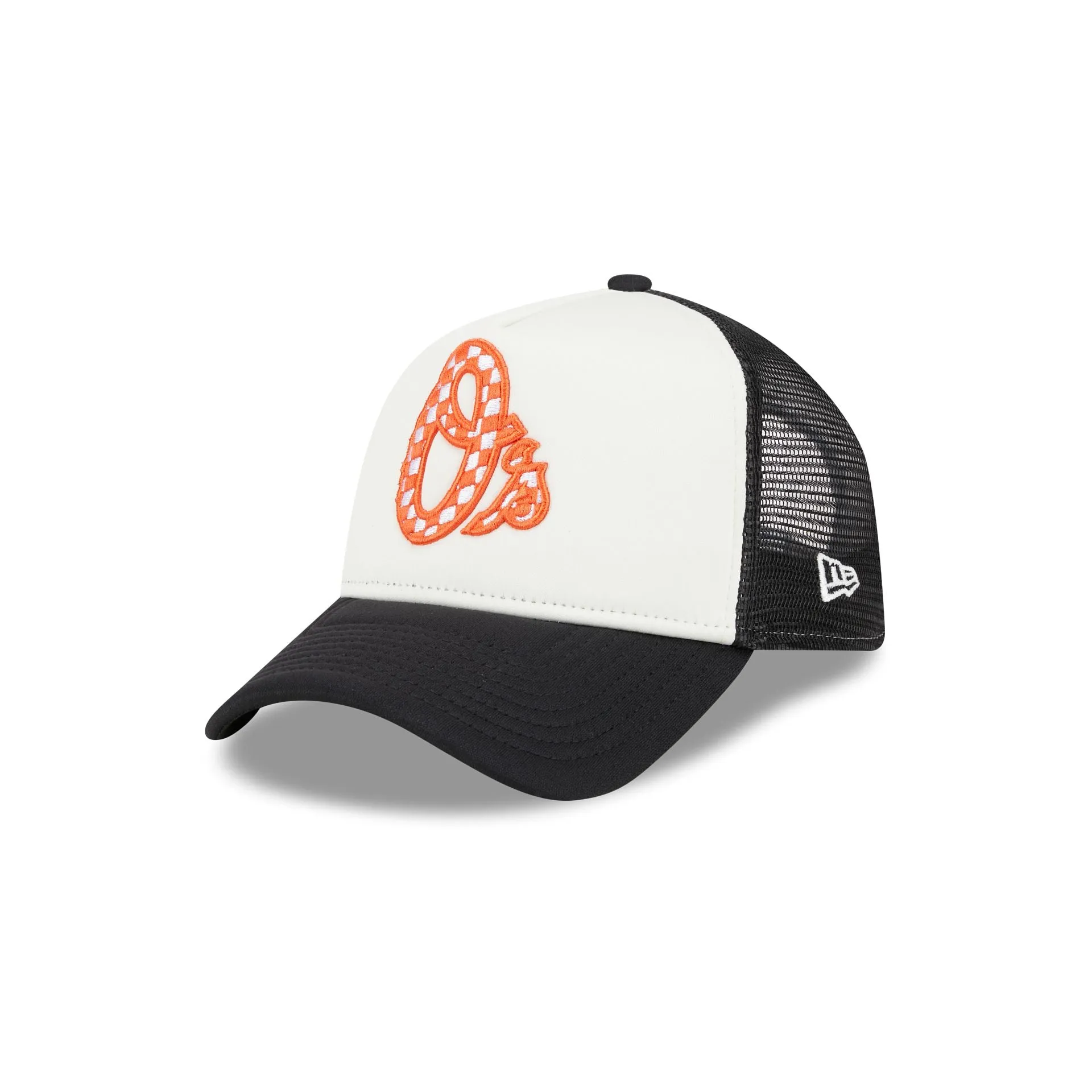 Baltimore Orioles Checkered Flag 9FORTY A-Frame Trucker Hat sold by New Era product image thumbnail 3