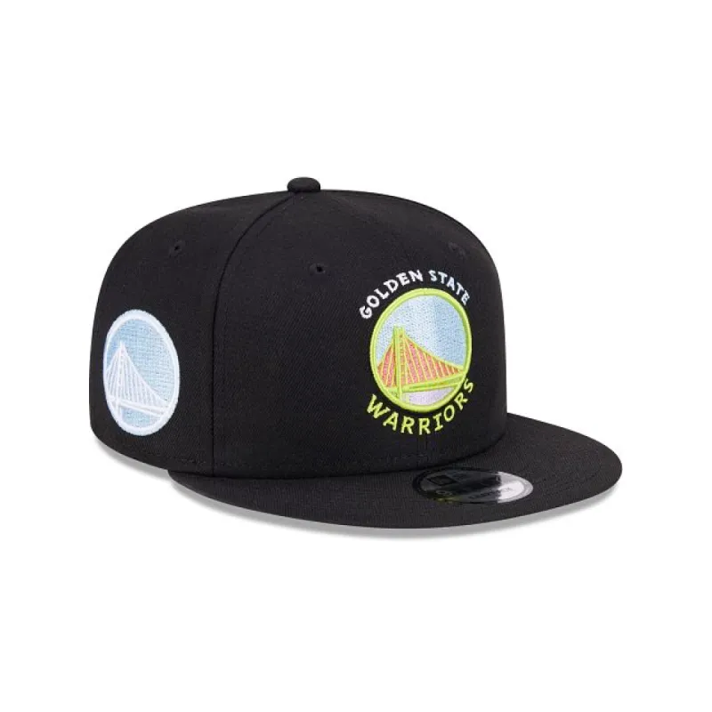 Golden State Warriors Color Pack Black 9FIFTY Snapback Hat sold by New Era