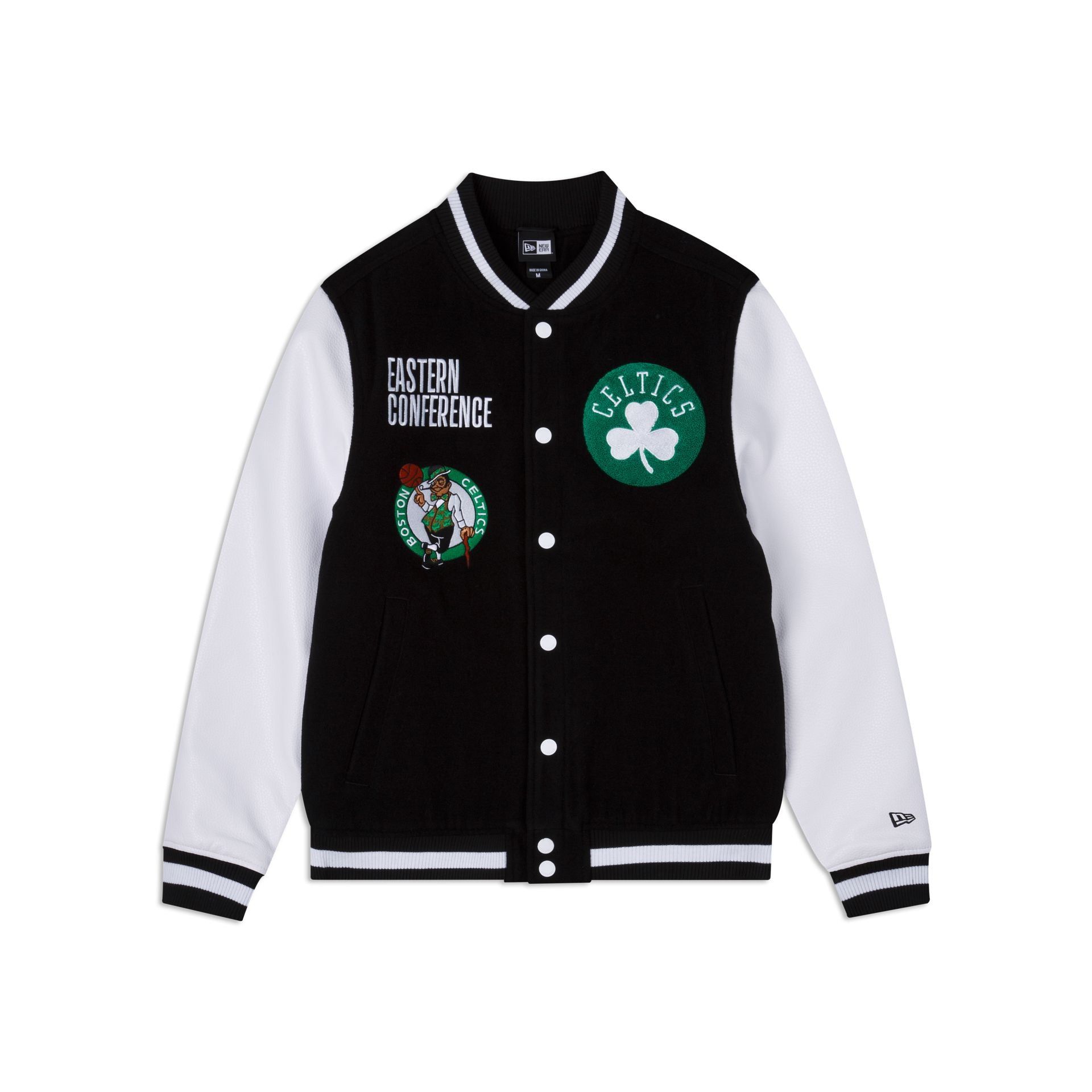 Boston Celtics Black Varsity Jacket sold by New Era