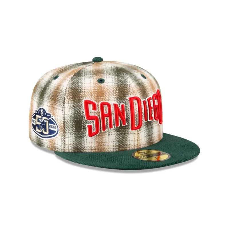Just Caps Plaid San Diego Padres 59FIFTY Fitted Hat sold by New Era