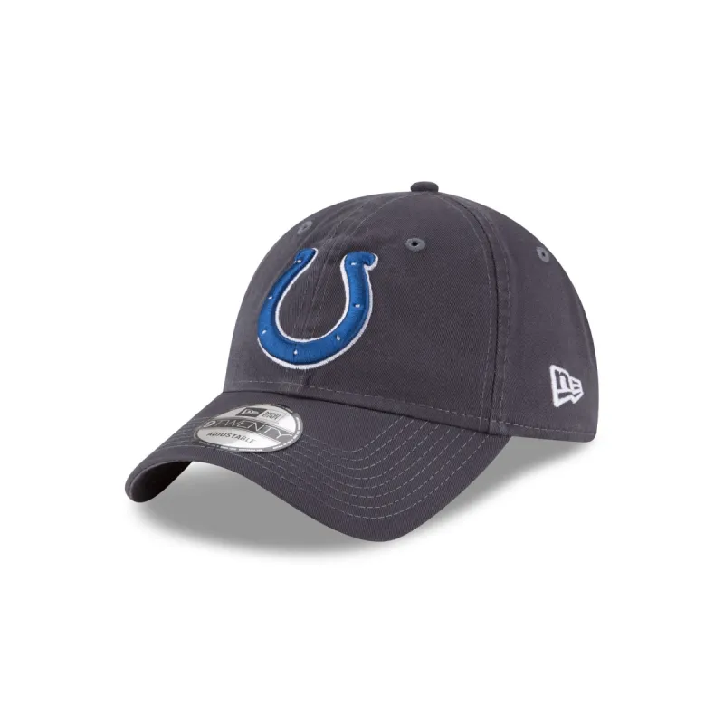 Indianapolis Colts NFL Core Classic Graphite 9TWENTY Adjustable Hat made by New Era