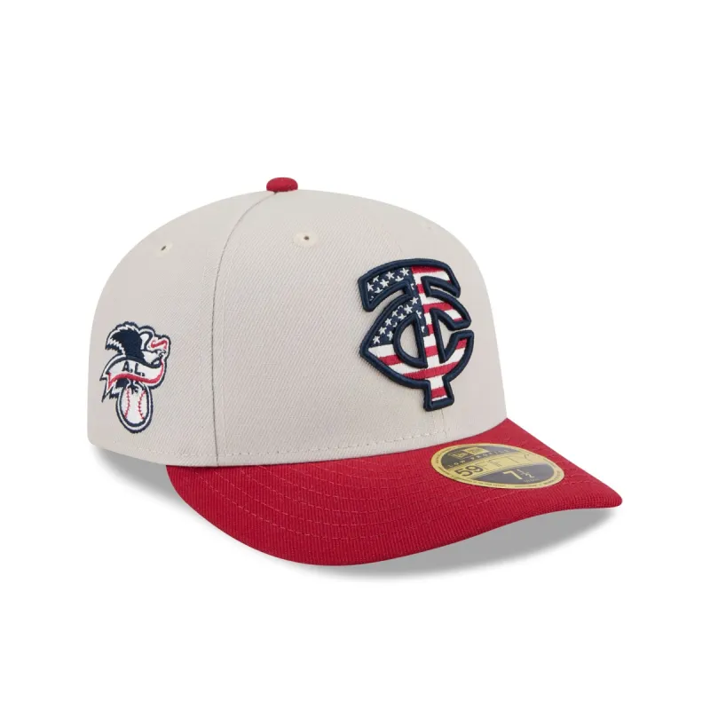 Minnesota Twins Independence Day 2024 Low Profile 59FIFTY Fitted Hat sold by New Era