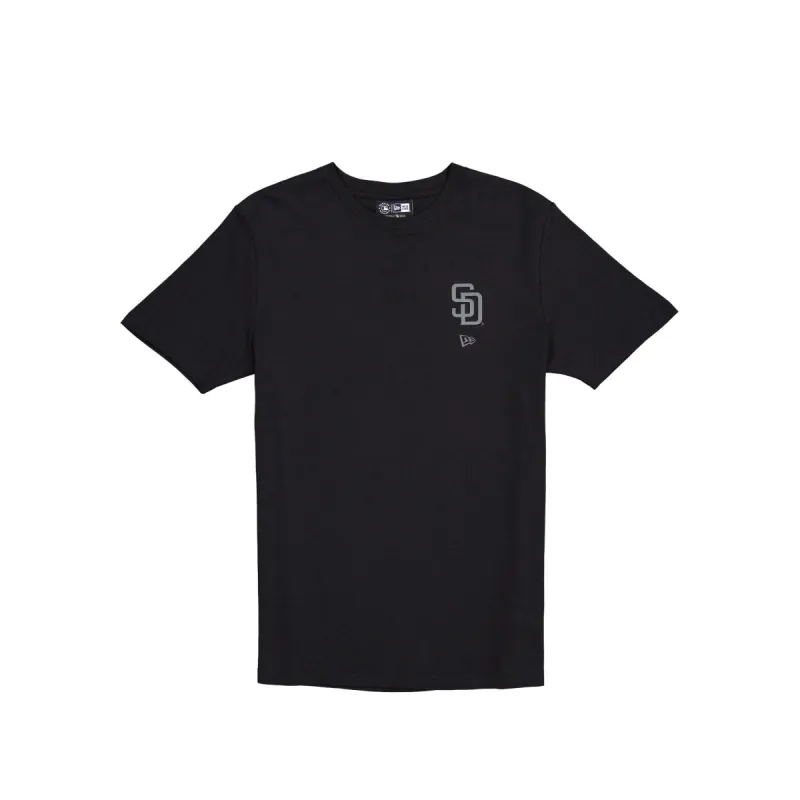 San Diego Padres Logo Essentials Tonal Black T-Shirt sold by New Era