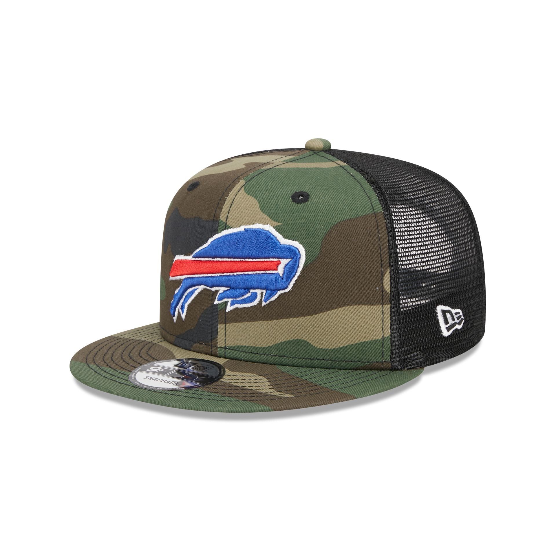 Buffalo Bills Camo 9FIFTY Trucker Snapback Hat sold by New Era