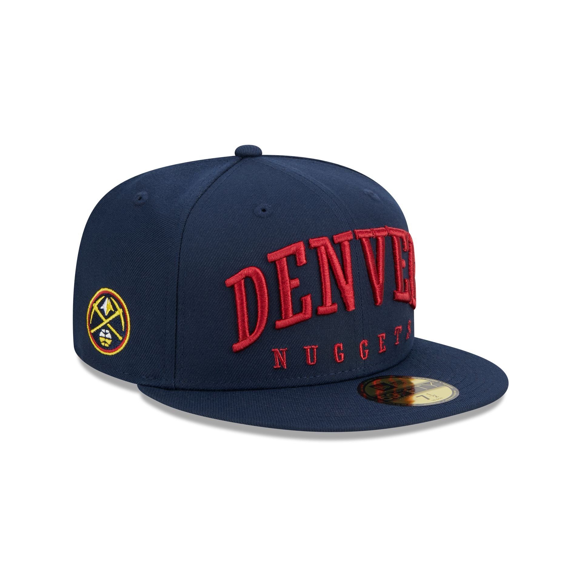 Denver Nuggets Sport Night Wordmark 59FIFTY Fitted Hat sold by New Era