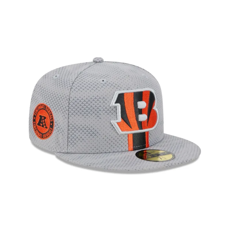 Cincinnati Bengals 2024 Sideline Gray 59FIFTY Fitted Hat sold by New Era