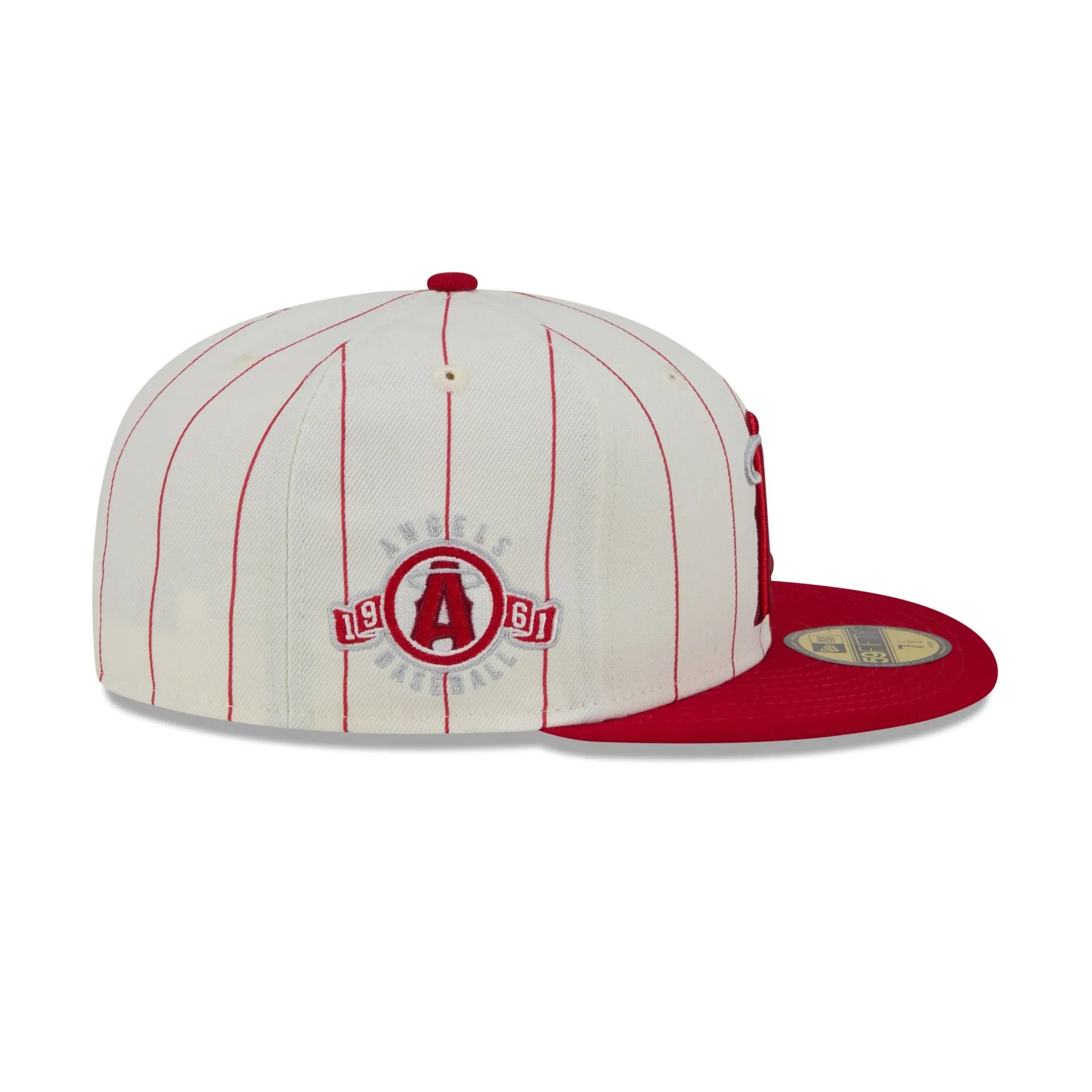 Los Angeles Angels Throwback Pinstripe 59FIFTY Fitted Hat sold by New Era product image thumbnail 4