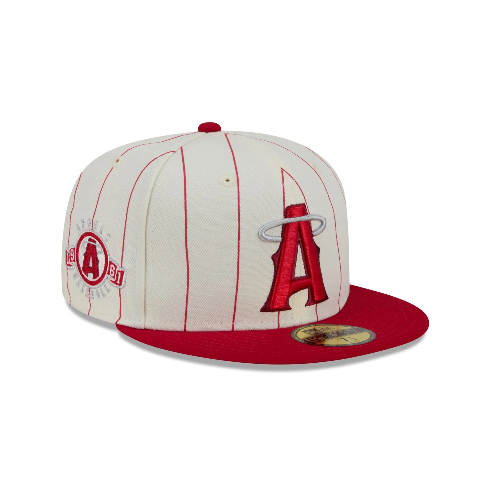 Los Angeles Angels Throwback Pinstripe 59FIFTY Fitted Hat sold by New Era