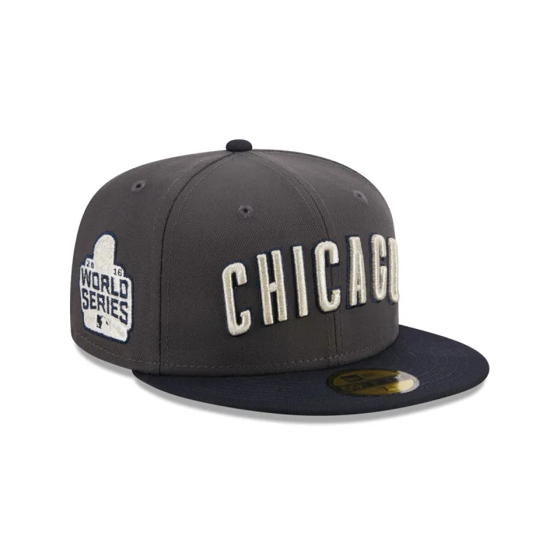 Chicago Cubs Graphite Crown 59FIFTY Fitted Hat sold by New Era
