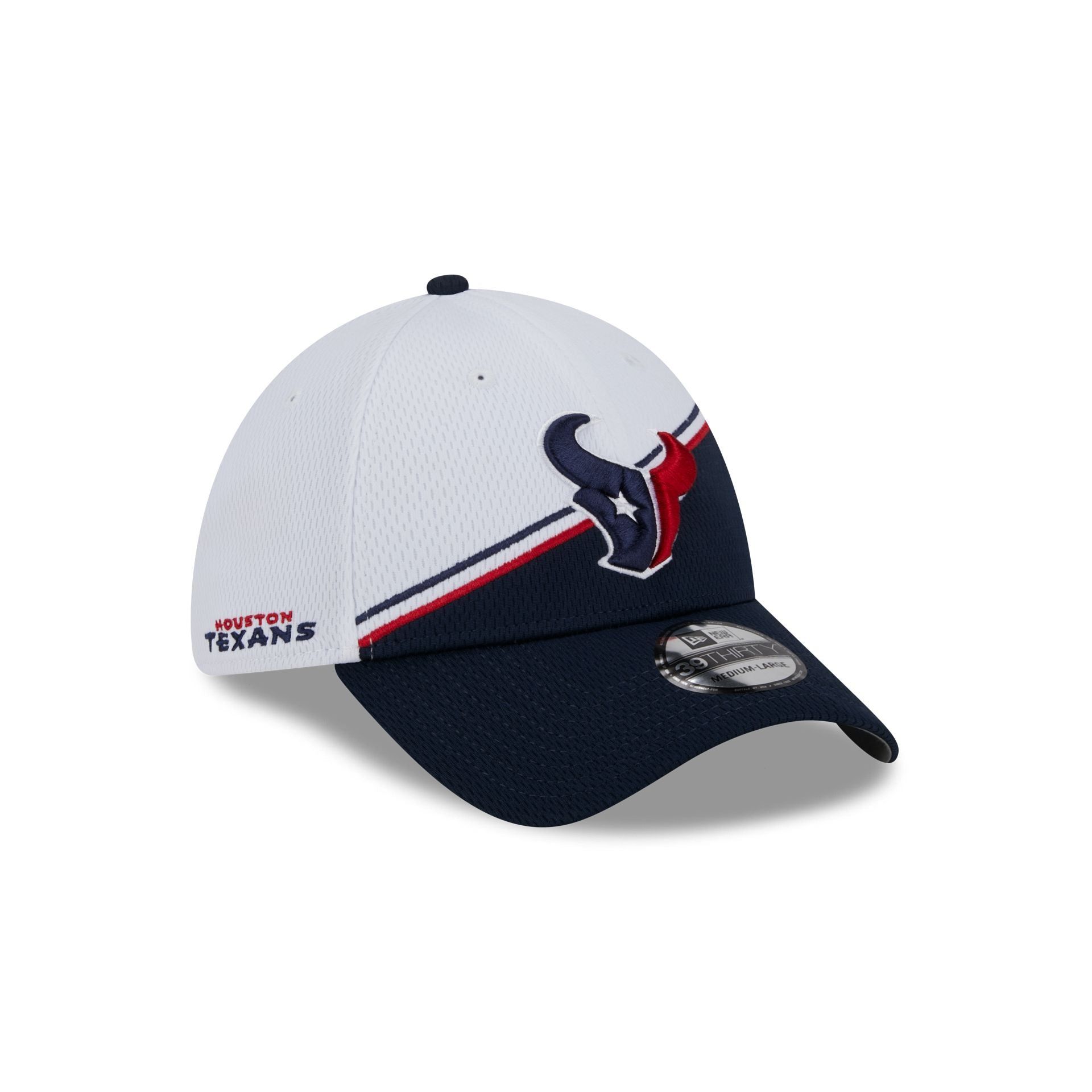 Houston Texans 2023 Sideline White 39THIRTY Stretch Fit Hat sold by New Era