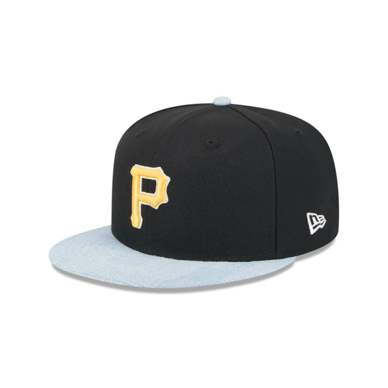 Pittsburgh Pirates Patch Denim 59FIFTY Fitted Hat sold by New Era