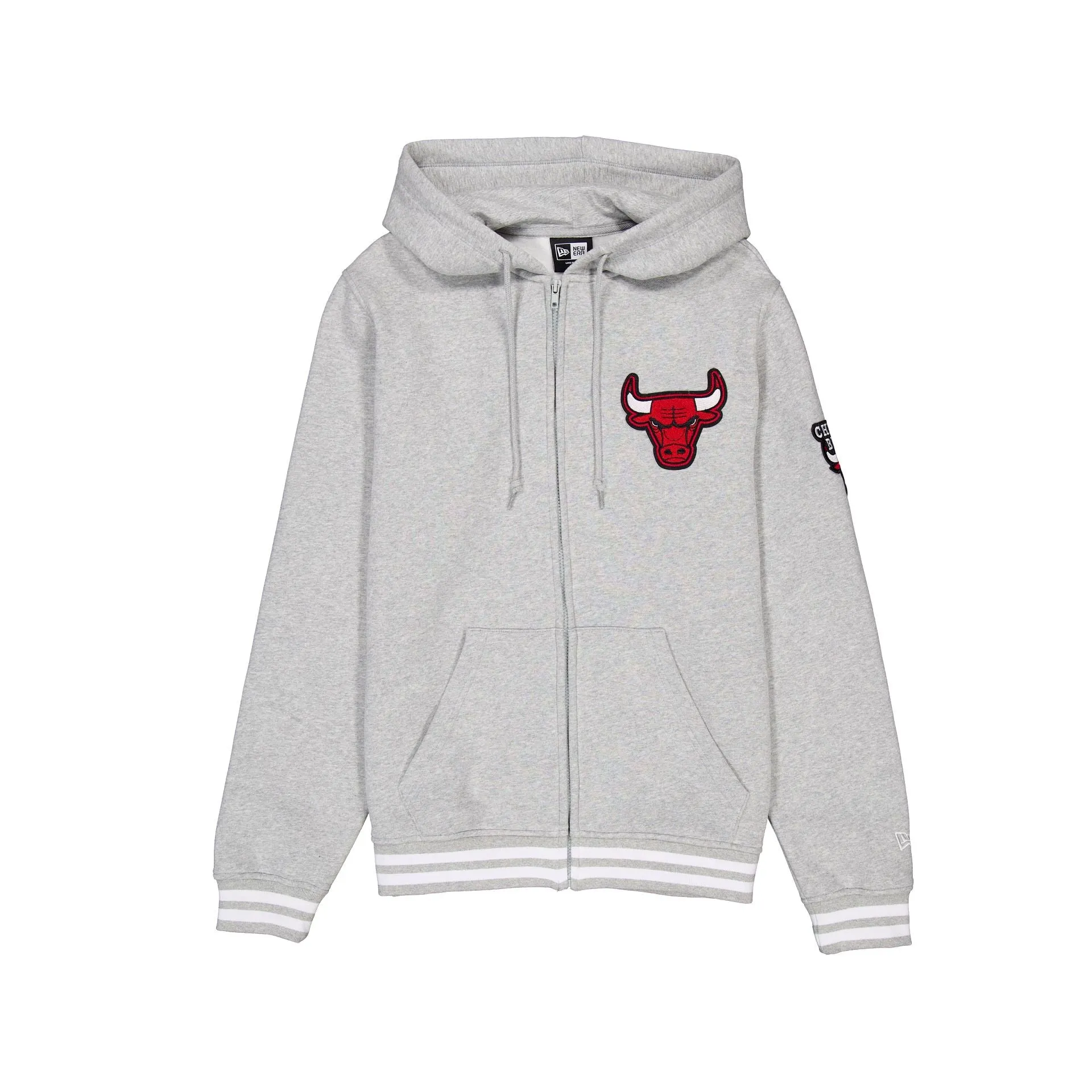 Chicago Bulls Gray Logo Select Full-Zip Hoodie sold by New Era
