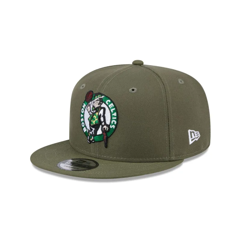 Boston Celtics Olive 9FIFTY Snapback Hat sold by New Era